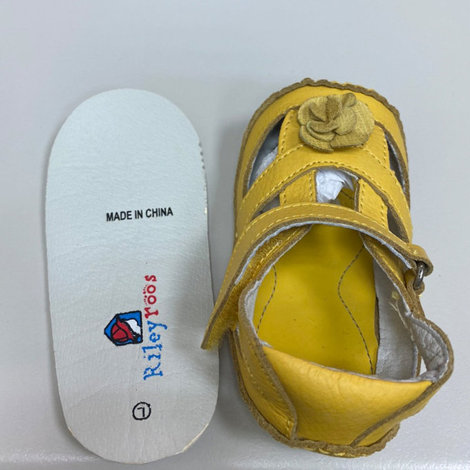 【福利品】美國 Rileyroos 手工真皮無毒學步鞋/童鞋/寶寶鞋/嬰兒鞋_艾莉森 陽光向日葵(1)