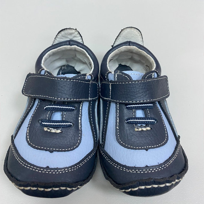 【福利品】美國 Rileyroos 手工真皮無毒學步鞋/嬰兒鞋/寶寶鞋/童鞋_布魯庫斯天空藍(7)