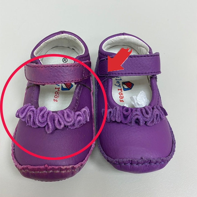 【福利品】美國 Rileyroos 手工真皮無毒學步鞋/童鞋/寶寶鞋/嬰兒鞋_紫色花朵(4)