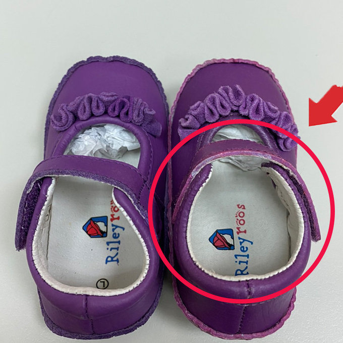 【福利品】美國 Rileyroos 手工真皮無毒學步鞋/童鞋/寶寶鞋/嬰兒鞋_紫色花朵(4)
