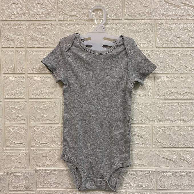 【福利品】美國 Carter / Carter's 嬰幼兒短袖包屁衣-灰色(C-1)