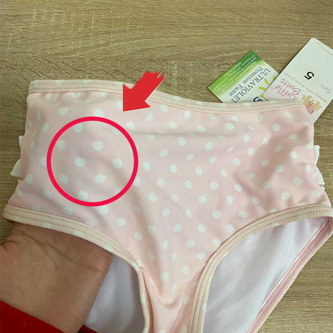 【福利品】美國 RuffleButts 小女童兩截式泳裝_淡粉白點點泳裝(RBSW08-02)(R-4)