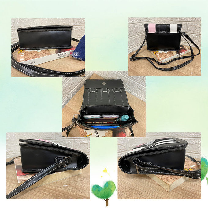 【福利品】韓版時尚單肩包包 側背包 休閒包 小方包－愛心喵喵(7)