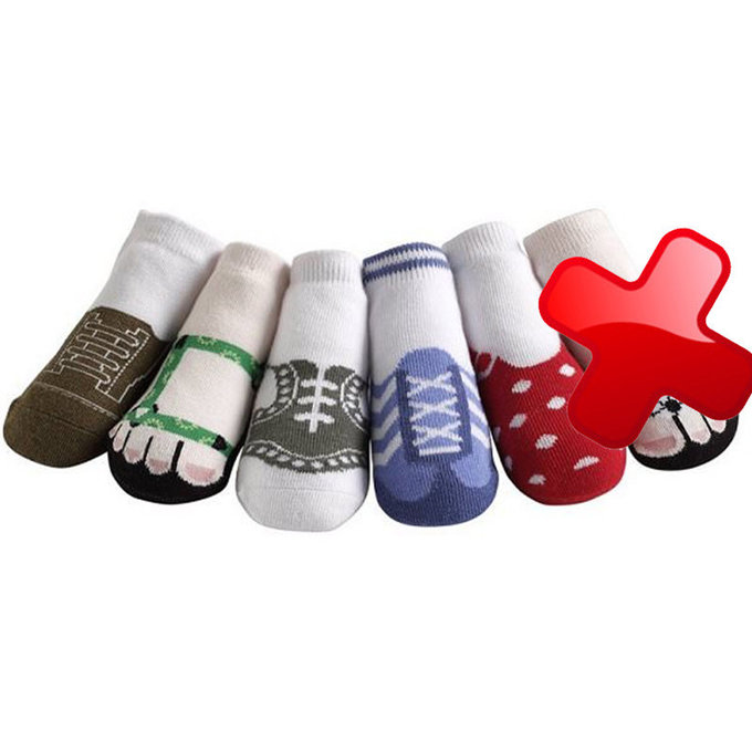 【福利品】美國 Jazzy Toes 時尚造型棉襪/止滑襪/假鞋襪/嬰兒襪_六入禮盒組_綜合造型襪(JT6-07)(J-8)