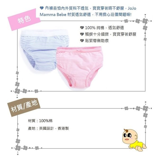 【福利品】英國 JoJo Maman BeBe 100% 純棉寶寶/兒童內褲_悠遊大海(JJUWP01)(J-12)