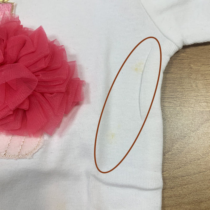 【福利品】美國Chic Baby Rose手工雪紡純棉長袖上衣_生日蛋糕款_覆盆子_12-18M(C-36)