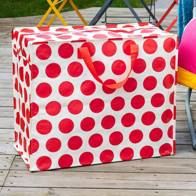 英國 Rex London 衣物/棉被超大多功能防水環保收納袋/萬用袋_紅點點_RL29605