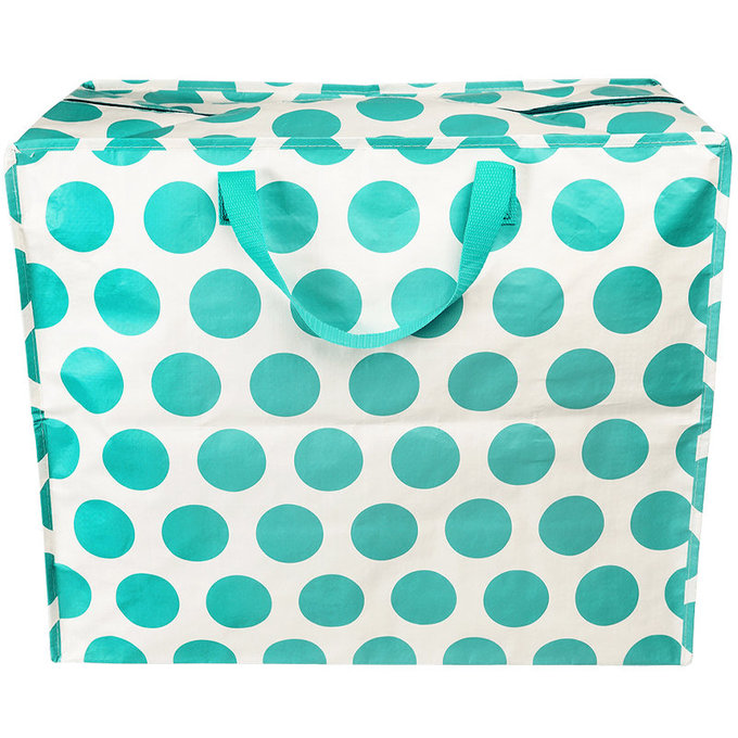 英國 Rex London 衣物/棉被超大多功能防水環保收納袋/萬用袋_青玉點點_RL29606