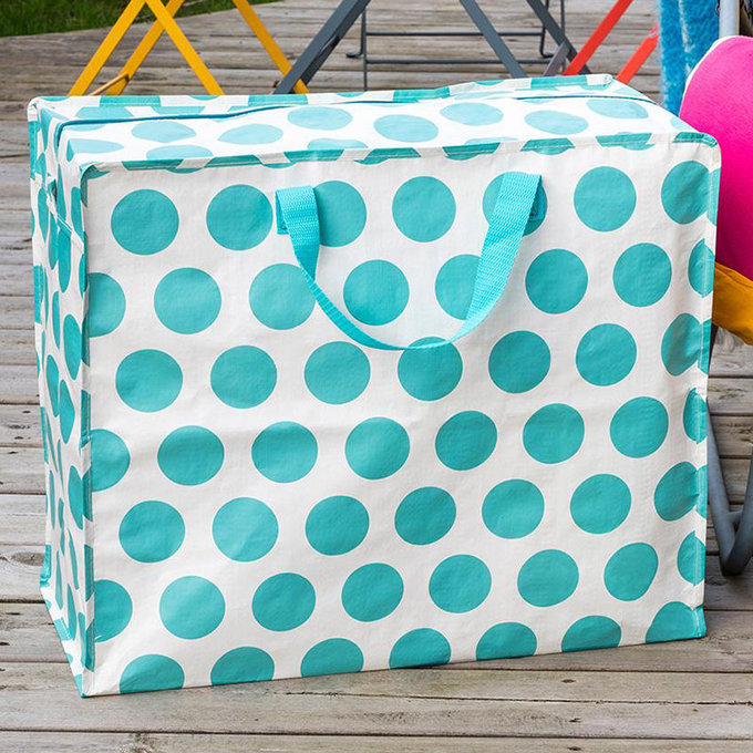 英國 Rex London 衣物/棉被超大多功能防水環保收納袋/萬用袋_青玉點點_RL29606