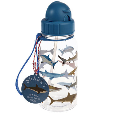 英國 Rex London 兒童 Tritan™ 吸管水瓶_鯊魚(500ml)_RL29504-