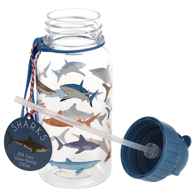 英國 Rex London 兒童 Tritan™ 吸管水瓶_鯊魚(500ml)_RL29504