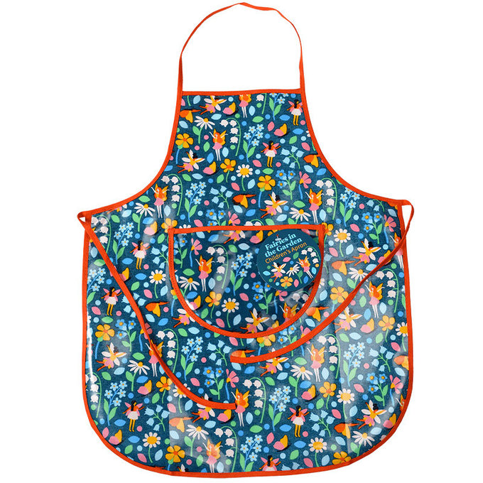 英國 Rex London 幼兒/兒童防潑水畫畫衣 繪畫衣 料理圍裙 烹飪圍裙 烘焙圍裙 工作圍裙_精靈花園_RL29372