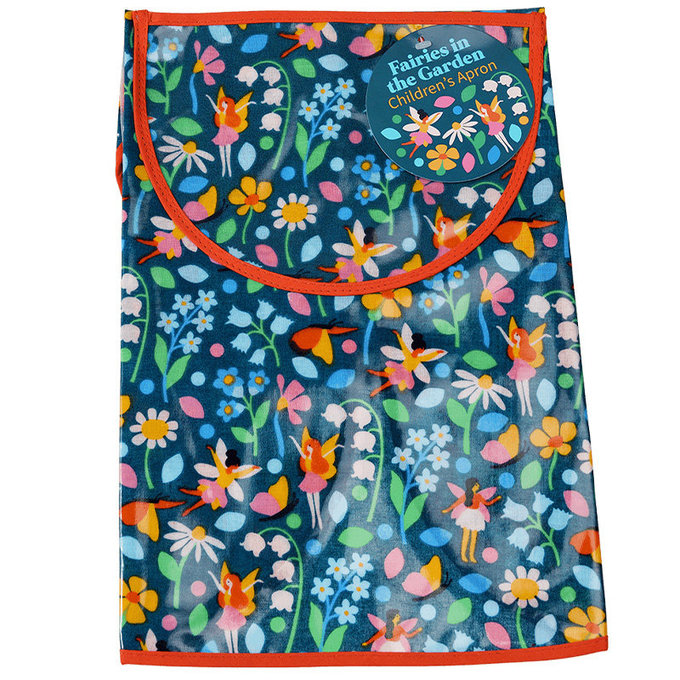英國 Rex London 幼兒/兒童防潑水畫畫衣 繪畫衣 料理圍裙 烹飪圍裙 烘焙圍裙 工作圍裙_精靈花園_RL29372