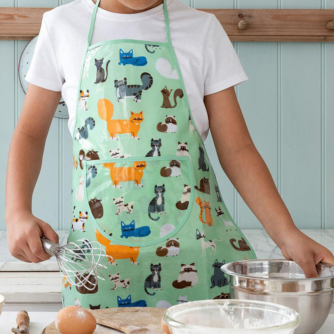 英國 Rex London 幼兒/兒童防潑水畫畫衣 繪畫衣 料理圍裙 烹飪圍裙 烘焙圍裙 工作圍裙_萌貓樂園_RL29373