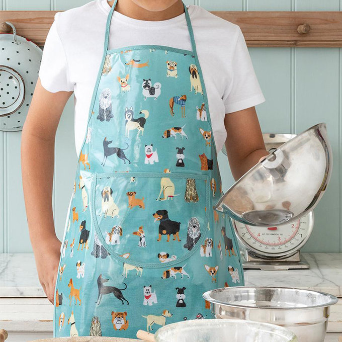 英國 Rex London 幼兒/兒童防潑水畫畫衣 繪畫衣 料理圍裙 烹飪圍裙 烘焙圍裙 工作圍裙_萌狗樂園_RL29374