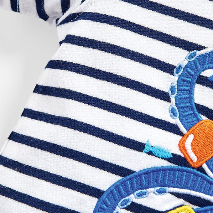 英國 JoJo Maman BeBe 超優質嬰幼兒/兒童100％純棉短袖上衣/T-shirt/動物T_可愛章魚 (JJE5466)