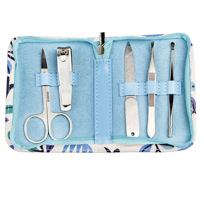 英國 Rex London 修指甲/修容套裝五入工具組_藍鴿子_RL28823