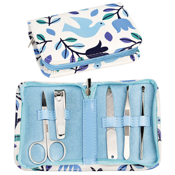 英國 Rex London 修指甲/修容套裝五入工具組_藍鴿子_RL28823