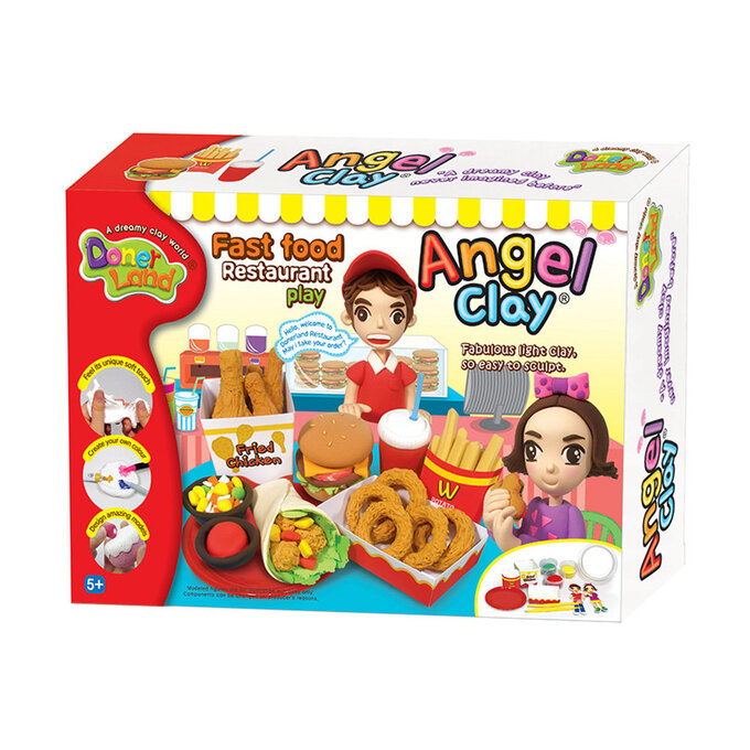 【梨子熊】天使黏土-速食店