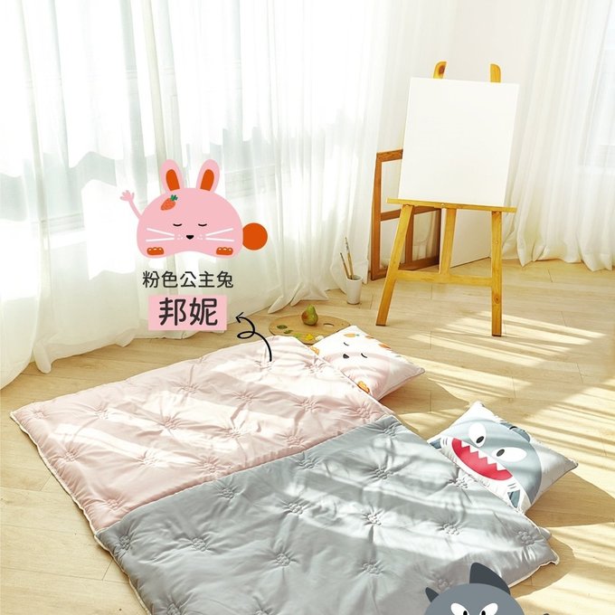 [正韓Hello HiZoo] 純手工製莫代爾防蟎抗菌兒童睡袋(枕頭+睡墊+被子)-天王鯊HH051