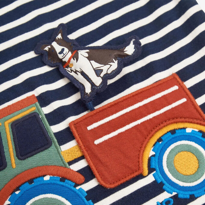 英國 JoJo Maman BeBe 嬰幼兒100%純棉長袖上衣_前往牧場_JJH3664