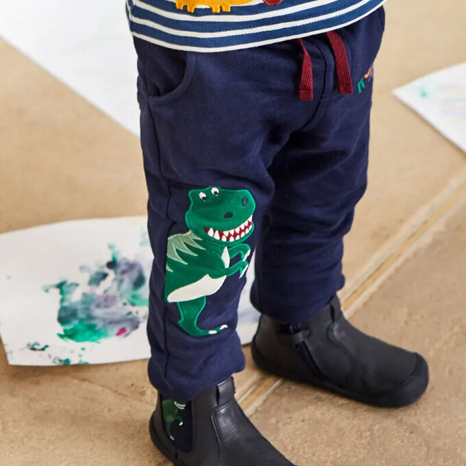 英國 JoJo Maman BeBe 保暖100%純棉長褲_恐龍來襲_JJH3670