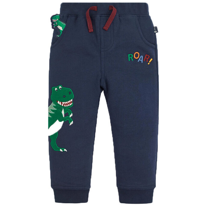 英國 JoJo Maman BeBe 保暖100%純棉長褲_恐龍來襲_JJH3670