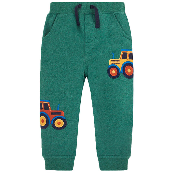 英國 JoJo Maman BeBe 保暖100%純棉長褲_牽引機_JJH3673