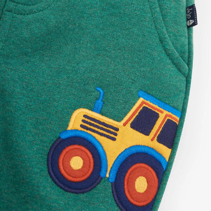 英國 JoJo Maman BeBe 保暖100%純棉長褲_牽引機_JJH3673