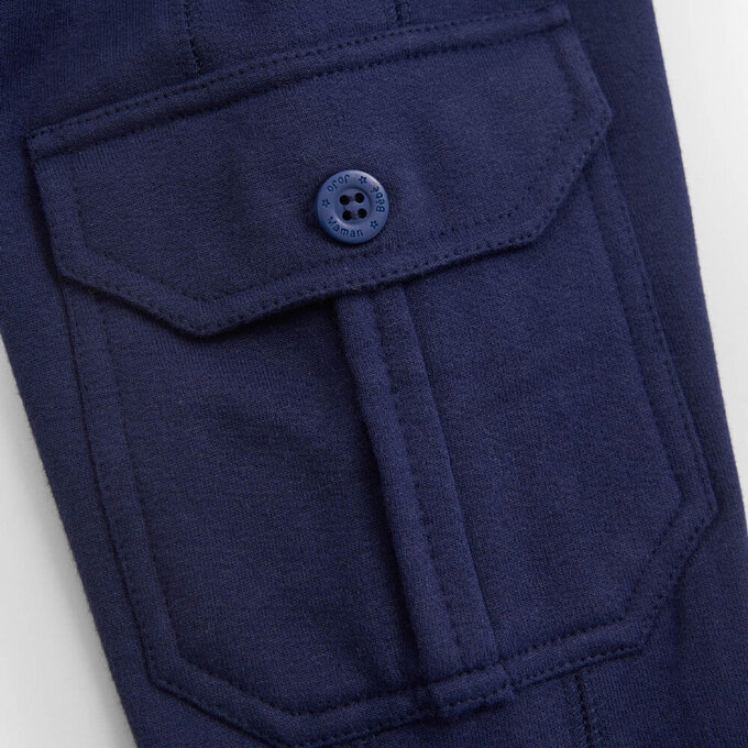 英國 JoJo Maman BeBe 100%純棉2入組工裝褲_藍綠_JJH2978