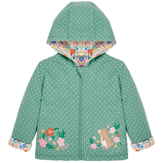 英國 JoJo Maman BeBe 雙面穿100%純棉保暖連帽外套_土撥鼠_JJH3348