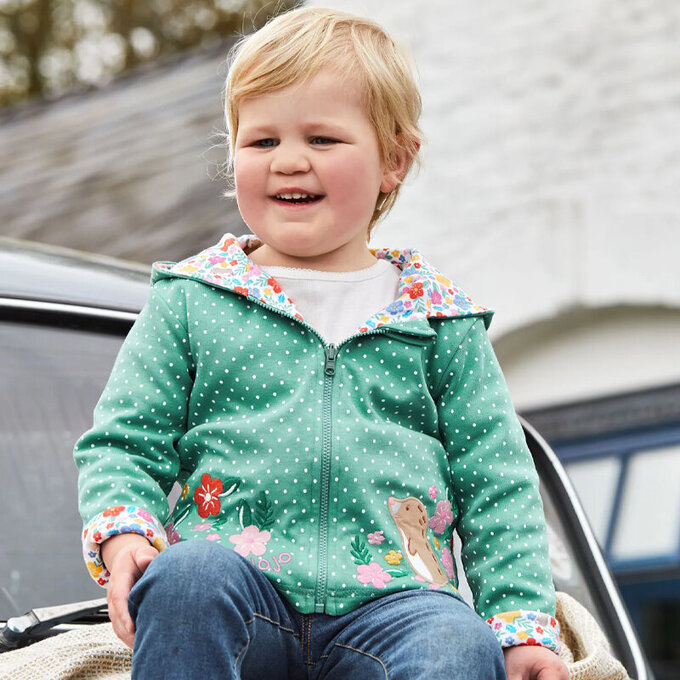 英國 JoJo Maman BeBe 雙面穿100%純棉保暖連帽外套_土撥鼠_JJH3348