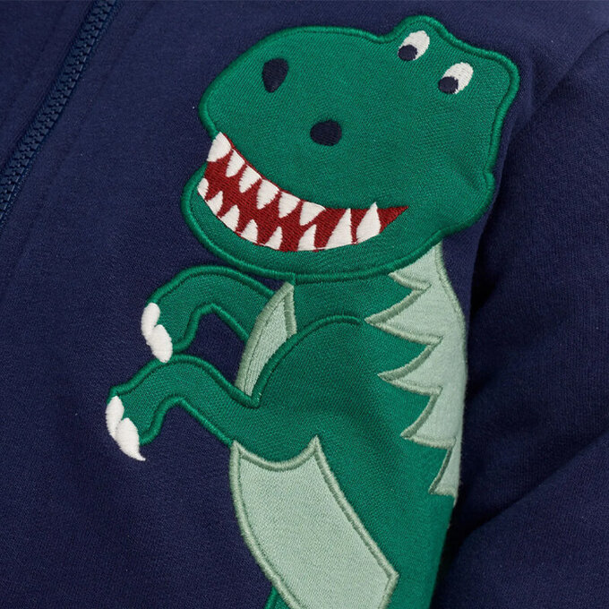 英國 JoJo Maman BeBe 100%純棉保暖連帽外套_帝王暴龍_JJH1838