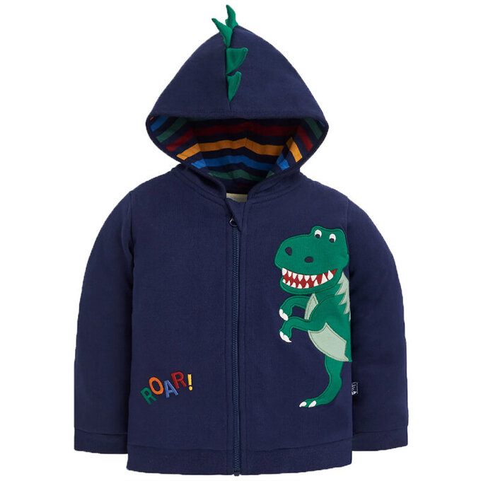 英國 JoJo Maman BeBe 100%純棉保暖連帽外套_帝王暴龍_JJH1838