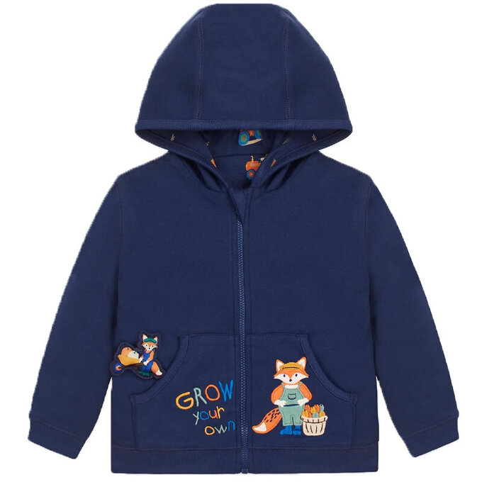 英國 JoJo Maman BeBe 雙面穿100%純棉保暖連帽外套_狐狸農夫_JJH3292