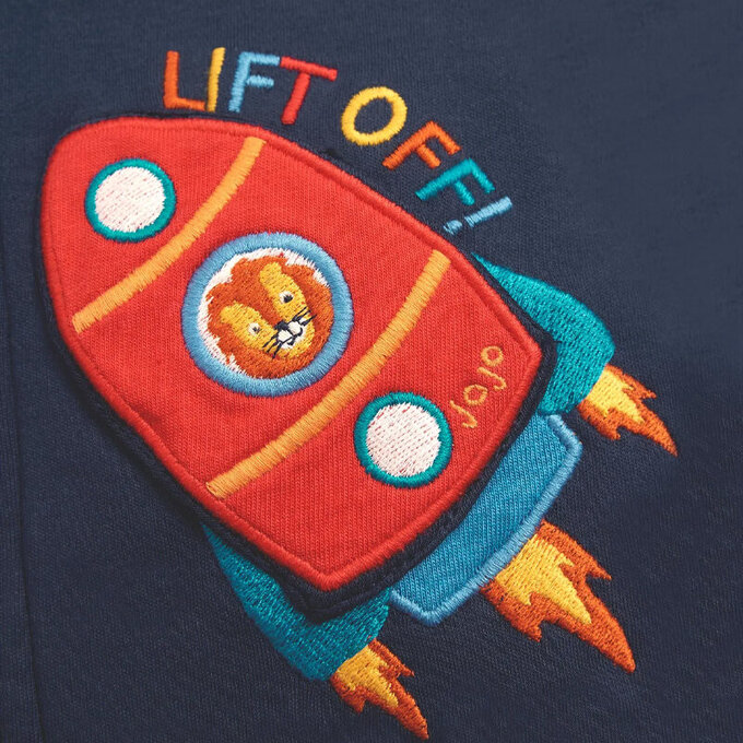 英國 JoJo Maman BeBe 雙面穿100%純棉保暖連帽外套_飛向宇宙_JJH3320