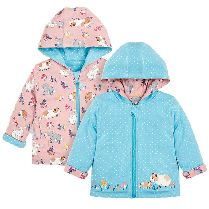 英國 JoJo Maman BeBe 雙面穿100%純棉保暖連帽外套_天竺鼠_JJH3696