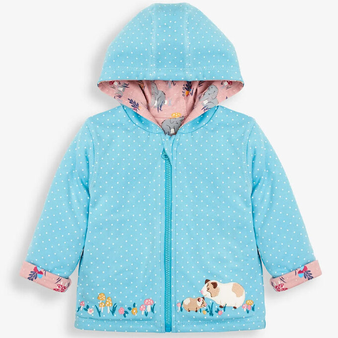 英國 JoJo Maman BeBe 雙面穿100%純棉保暖連帽外套_天竺鼠_JJH3696