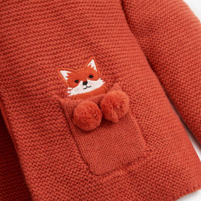 英國 JoJo Maman BeBe 開襟羊毛衫_可愛小狐狸_JJH1114