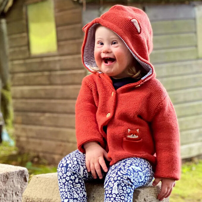 英國 JoJo Maman BeBe 開襟羊毛衫_可愛小狐狸_JJH1114