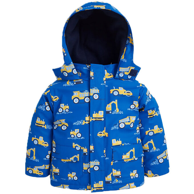 英國 JoJo Maman BeBe 防雨/防風刷毛外套_挖掘機_JJH1810