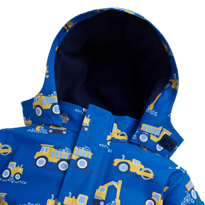 英國 JoJo Maman BeBe 防雨/防風刷毛外套_挖掘機_JJH1810