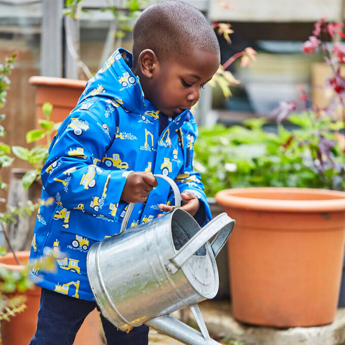英國 JoJo Maman BeBe 防雨/防風刷毛外套_挖掘機_JJH1810