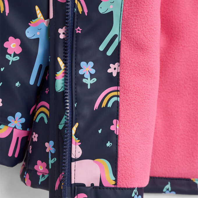 英國 JoJo Maman BeBe 防雨/防風刷毛外套_獨角獸_JJH1815