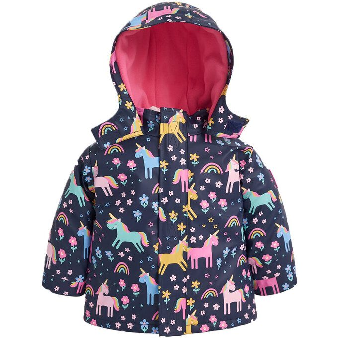 英國 JoJo Maman BeBe 防雨/防風刷毛外套_獨角獸_JJH1815