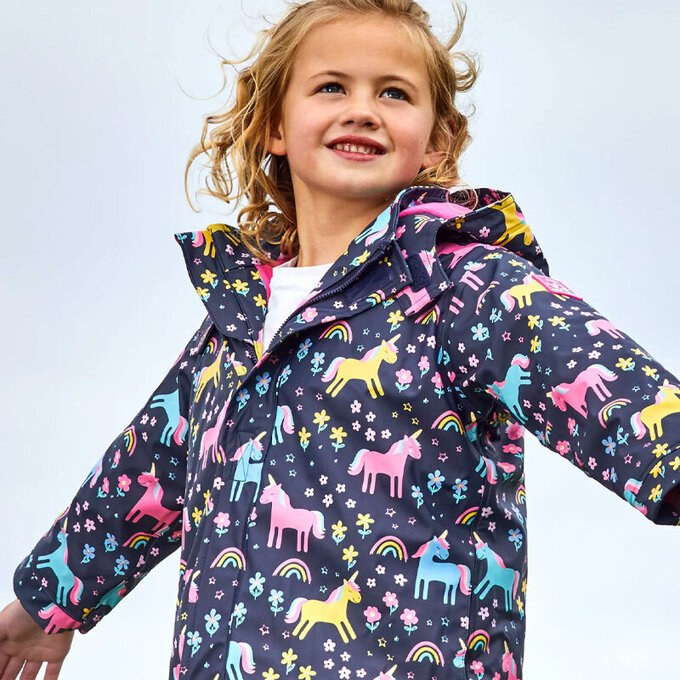 英國 JoJo Maman BeBe 防雨/防風刷毛外套_獨角獸_JJH1815