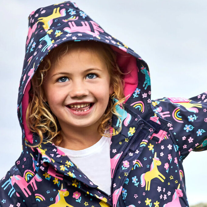 英國 JoJo Maman BeBe 防雨/防風刷毛外套_獨角獸_JJH1815