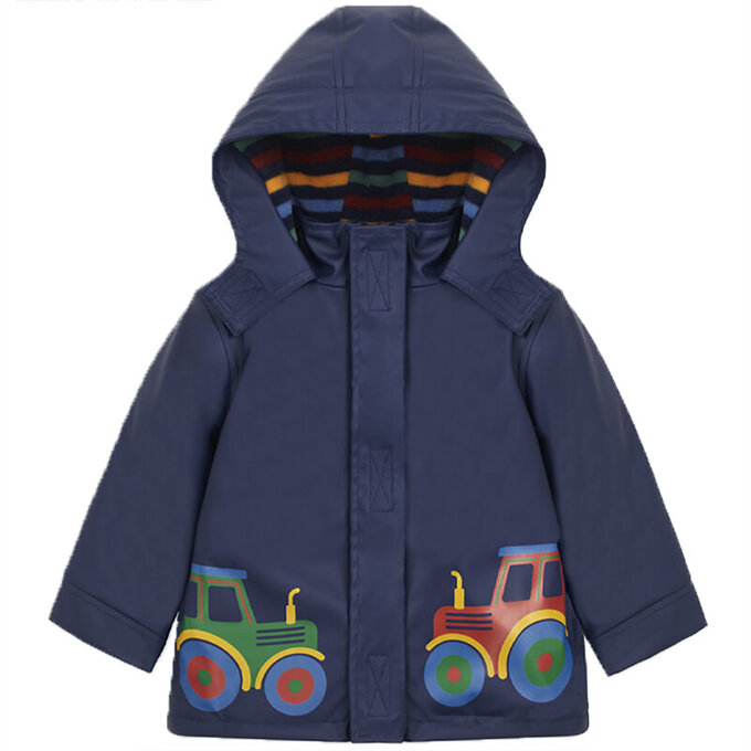 英國 JoJo Maman BeBe 防雨/防風刷毛外套_拖拉機_JJH3257