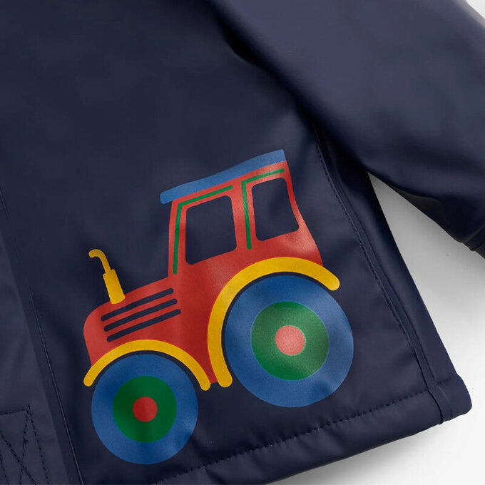 英國 JoJo Maman BeBe 防雨/防風刷毛外套_拖拉機_JJH3257