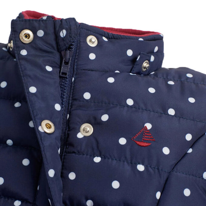 英國 JoJo Maman BeBe 鋪棉蓬鬆保暖刷毛外套_水玉點點_JJE5613